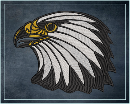 Eagle Machine Embroidery Design | American Bald Eagle Head Pattern | Patriotic Embroidery Design | 10 Sizes (0605)