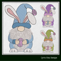 Gnome Easter Bunny Machine Embroidery Design – Holiday Easter Egg Bunny – 6 Sizes (1385)