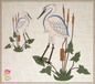 Egret Machine Embroidery Design | Elegant Bird Embroidery Pattern | Audubon-Inspired Waterbird Design | Instant Download, 10 Sizes (0567)