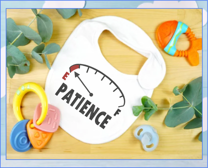 Patience on Empty Machine Embroidery Design – Funny Patience Meter, Sayings & Quotes, 8 Sizes (0344)