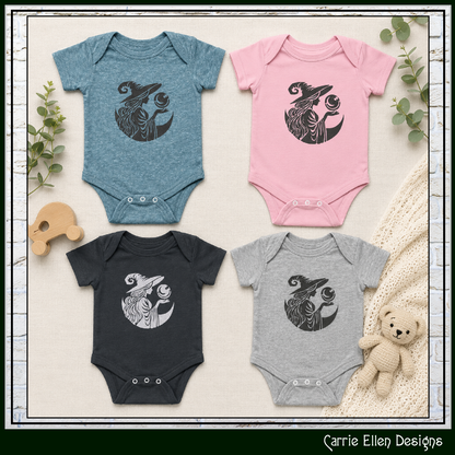 Enchanting Witch Machine Embroidery Design Halloween Digital Download File,  6 Sizes (4283)