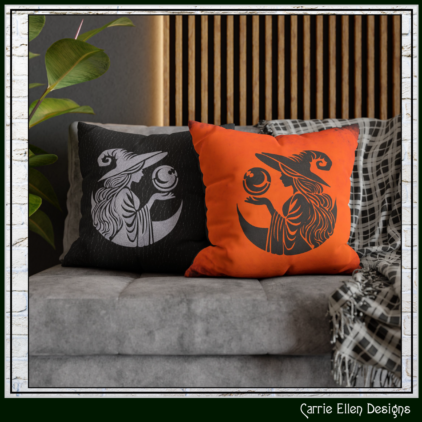 Enchanting Witch Machine Embroidery Design Halloween Digital Download File,  6 Sizes (4283)