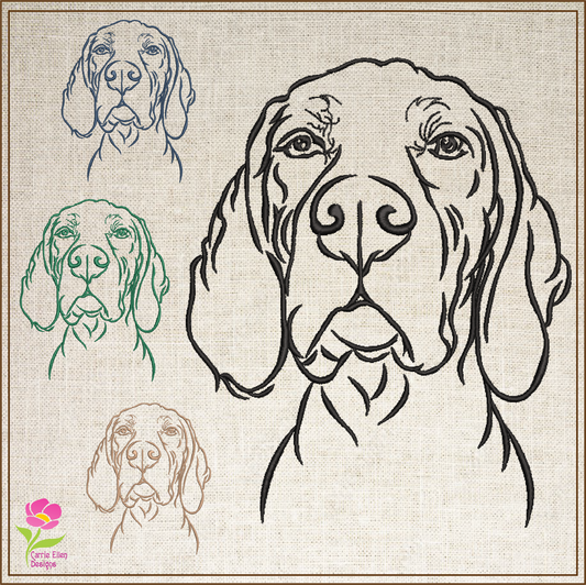 English Pointer Machine Embroidery Design – Pet Dog Pattern, Dog Lovers, 6 Sizes (0516)
