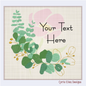 Eucalyptus Frame Machine Embroidery Design | Botanical Wreath Frame for Monograms and Text | Home & Garden Decor Element | 4 Sizes (0854)