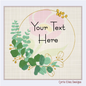 Eucalyptus Frame Machine Embroidery Design | Botanical Wreath Frame for Monograms and Text | Home & Garden Decor Element | 4 Sizes (0855)
