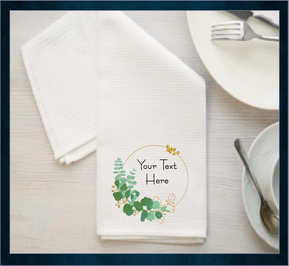 Eucalyptus Frame Machine Embroidery Design | Botanical Wreath Frame for Monograms and Text | Home & Garden Decor Element | 4 Sizes (0855)