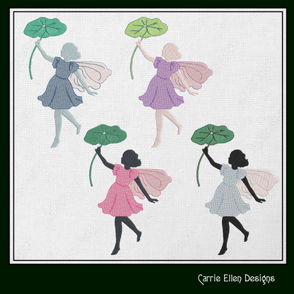 Fairy Profile Machine Embroidery Design – Beautiful Fantasy Character Art – Whimsical Fairy Sketch – 6 Sizes (1247)