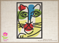 Artistic Cat Machine Embroidery Design – Piatti-Inspired Fine Art Embroidery – Multicolor Cat Pattern – 8 Sizes (0164)