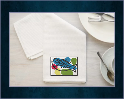 Fish Machine Embroidery Art – Mid-Century Inspired Marine Embroidery Design – Ocean Fish Pattern – 8 Sizes (0175)