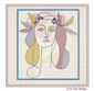 Woman Face Machine Embroidery Design – Fine Art Minimalist Portrait, Multicolor Line Art Style, 8 Sizes (0480)