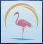 Flamingo Machine Embroidery Design – Pink Bird at Sunset Embroidery Pattern, 10 Sizes (0305)