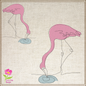 Flamingo Machine Embroidery Design – Pink Bird at Sunset Embroidery Pattern, 10 Sizes (0486)