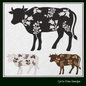 Floral Cow Machine Embroidery Design – Wildflower Farm Animal Silhouette – 6 Sizes (1625)