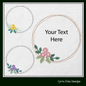 Floral Frame Machine Embroidery Design Bundle – Elegant Frames for Monograms & Text – Home and Garden Decor – 6 Sizes (1535)