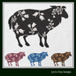 Floral Sheep Machine Embroidery Design – Livestock Farm Animal Silhouette with Flowers, 6 Sizes (1676)