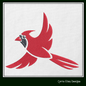 Cardinal Machine Embroidery Design – Flying Red Birds  –  6 Sizes (1583)