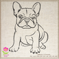 French Bulldog Machine Embroidery Design – Frenchie Line Art Pet  Dog Embroidery Pattern, 8 Sizes (0510)