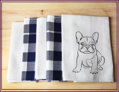 French Bulldog Machine Embroidery Design – Frenchie Line Art Pet  Dog Embroidery Pattern, 8 Sizes (0510)