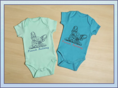 French Bulldog Sketch Machine Embroidery Design – Frenchie Line Art Dog Pattern, 8 Sizes (0492)