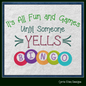 Fun Bingo Saying Machine Embroidery Design – "It's All Fun and Games Until Someone Yells BINGO" – 6 Sizes (1248)