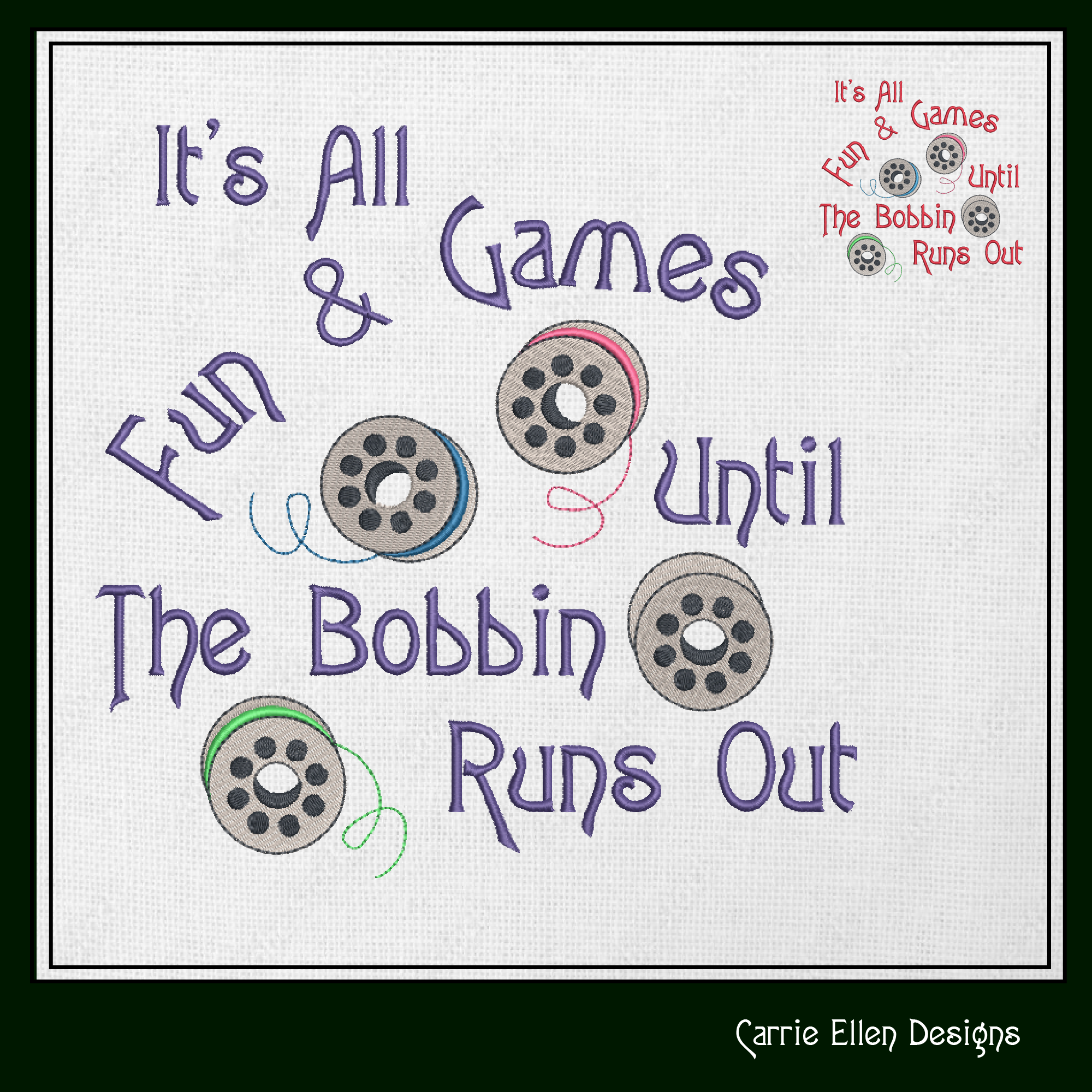 Bobbin Thread Machine Embroidery Design –