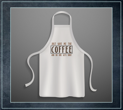 Just Give Me The Coffee Machine Embroidery Design – Coffee Lover Funny Quote – 8 Sizes (0396)