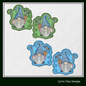 Golf Shoe Wing Machine Embroidery Design – In The Hoop Golfer Gnome Wing Charms for Shoes and Boots – 4x4 & 5x7 Hoop Sizes (1726)