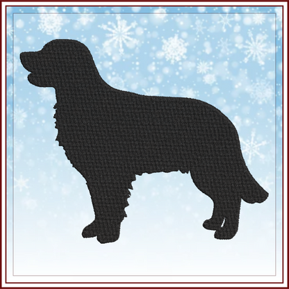 Golden Retriever Silhouette Machine Embroidery Design | Pet Dog Animal Embroidery Design | 4 Sizes (0580)