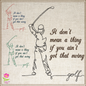 Golfer Machine Embroidery Design – "It Don’t Mean a Thing if You Ain’t Got That Swing" Golf Saying, 6 Sizes (0517)