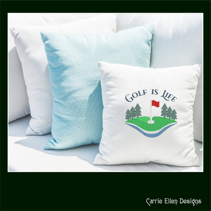 Golf Machine Embroidery Design, Golf is Life Design, Golf Putter Embroidery, Golf Green Embroidery, Sport Embroidery, 6 Sizes (0111)