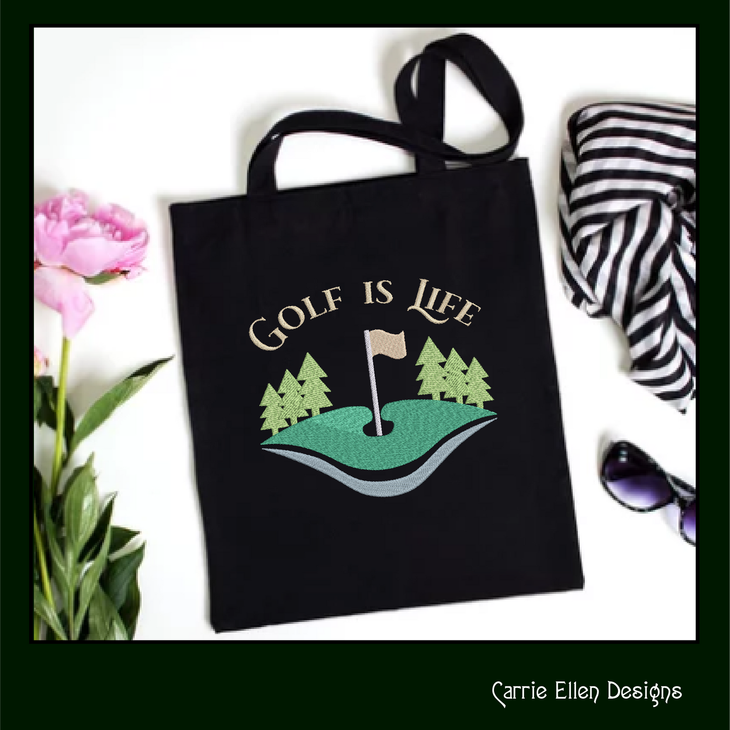 Golf Machine Embroidery Design, Golf is Life Design, Golf Putter Embroidery, Golf Green Embroidery, Sport Embroidery, 6 Sizes (0111)