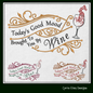 Today’s Good Mood Brought to You by Wine Machine Embroidery Design | Funny Vintage Quote, Cynical Embroidery Saying, 6 Sizes (1734)