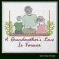 Grandmother Machine Embroidery Design – “A Grandmother’s Love is Forever” Swing Sketch Pattern – 6 Sizes (1610)