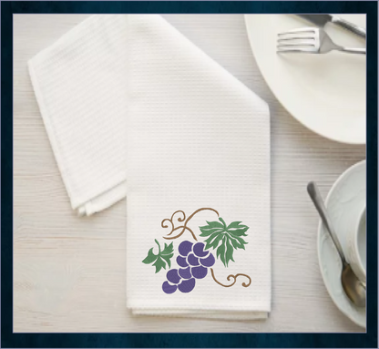 Bunch of Grapes Machine Embroidery Design | Vineyard Fruits Summer Embroidery | Grape Cluster Design | 8 Sizes (0958)