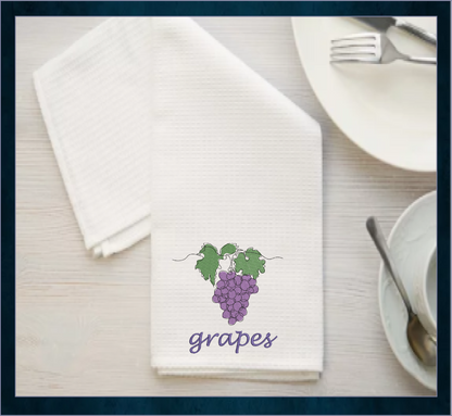 Bunch of Grapes Machine Embroidery Design | Summer Vineyard Fruit Embroidery | Grape Cluster Design | 8 Sizes (0959)