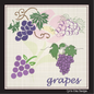 Grapes Machine Embroidery Design Bundle | Fruit & Vineyard Embroidery Patterns | 4 Designs, 8 Sizes Each (0629)