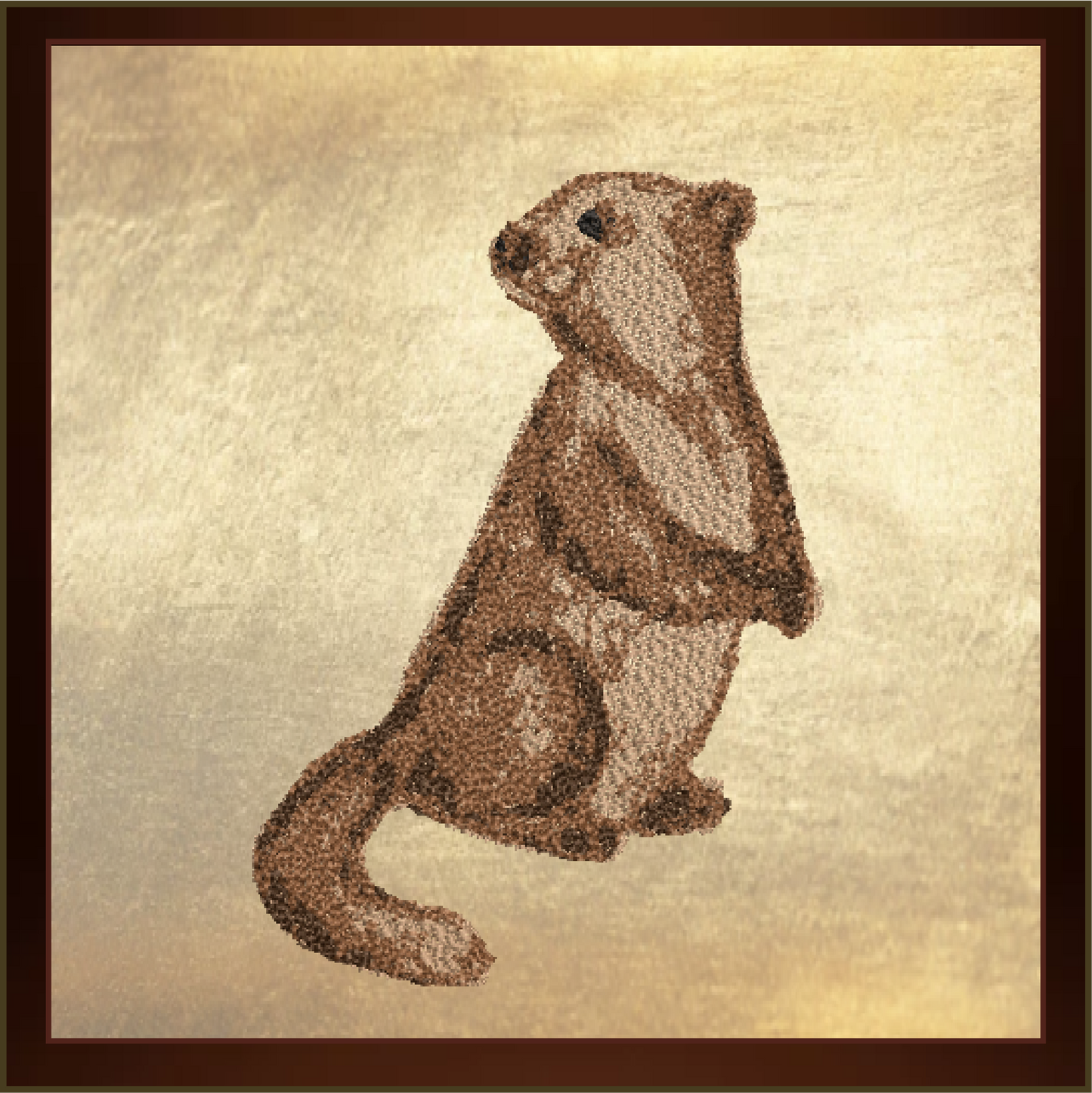 Groundhog Machine Embroidery Design, Badger Art Designs, Woodland Wildlife Animal, 4 Sizes (0421)