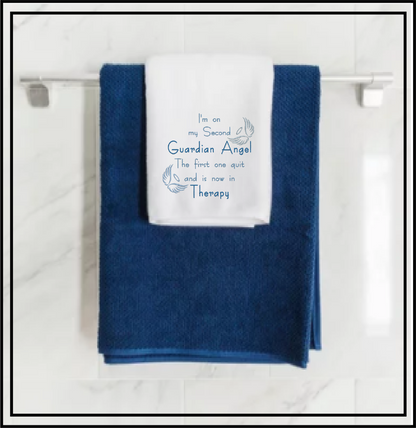 Guardian Angel Machine Embroidery Design | Guardian Angel is in Therapy Funny Quote | Sarcastic and Humorous Saying Embroidery | 6 Sizes (0796)