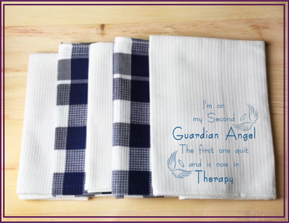 Guardian Angel Machine Embroidery Design | Guardian Angel is in Therapy Funny Quote | Sarcastic and Humorous Saying Embroidery | 6 Sizes (0796)