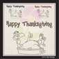 Happy Thanksgiving Roasting Turkey Machine Embroidery Design – Funny Holiday Dinner Pattern, 8 Sizes (1022)