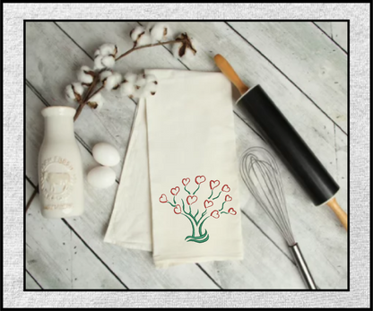 Heart Tree Machine Embroidery Design – Valentine’s Day, Blooming Hearts, Floral Garden Design – 6 Sizes (0410)