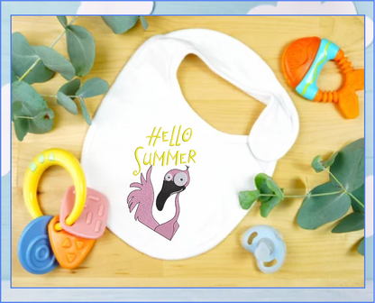 Hello Summer Flamingo Machine Embroidery Design | Funny Summer Sayings | Tropical Bird Embroidery | 8 Sizes (0822)