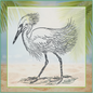 Heron Snowy Egret Machine Embroidery Design, Sketch Embroidery Design, Bird Line Art, 7 Sizes (0376)