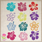 Hibiscus Flower Machine Embroidery Designs | Floral Icon Bundle – 12 Designs, 4 Sizes Each