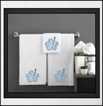 Hibiscus Flower Machine Embroidery Designs | Floral Icon Bundle – 12 Designs, 4 Sizes Each
