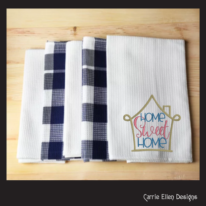 Home Sweet Home Machine Embroidery Design | Cozy Home Décor for Pillows, Towels & Apparel | 6 Sizes (1715)
