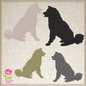 Husky Dog Breed Silhouette Machine Embroidery Design | Working Dog Animal Embroidery Design | 4 Sizes (0577)