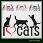 I Love Cats Machine Embroidery Design – I Heart Cats Silhouette Pattern – 6 Sizes (1256)