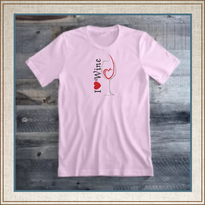 I Love Wine Machine Embroidery Design | Wine Lover Embroidery Pattern | Wine Glass & Heart Stitch Design | 10 Sizes (0627)