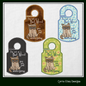 Bad Mood Cat ITH Door Knob Hanger Machine Embroidery Design, Grumpy Cat In The Hoop Door Sign Project (1425)